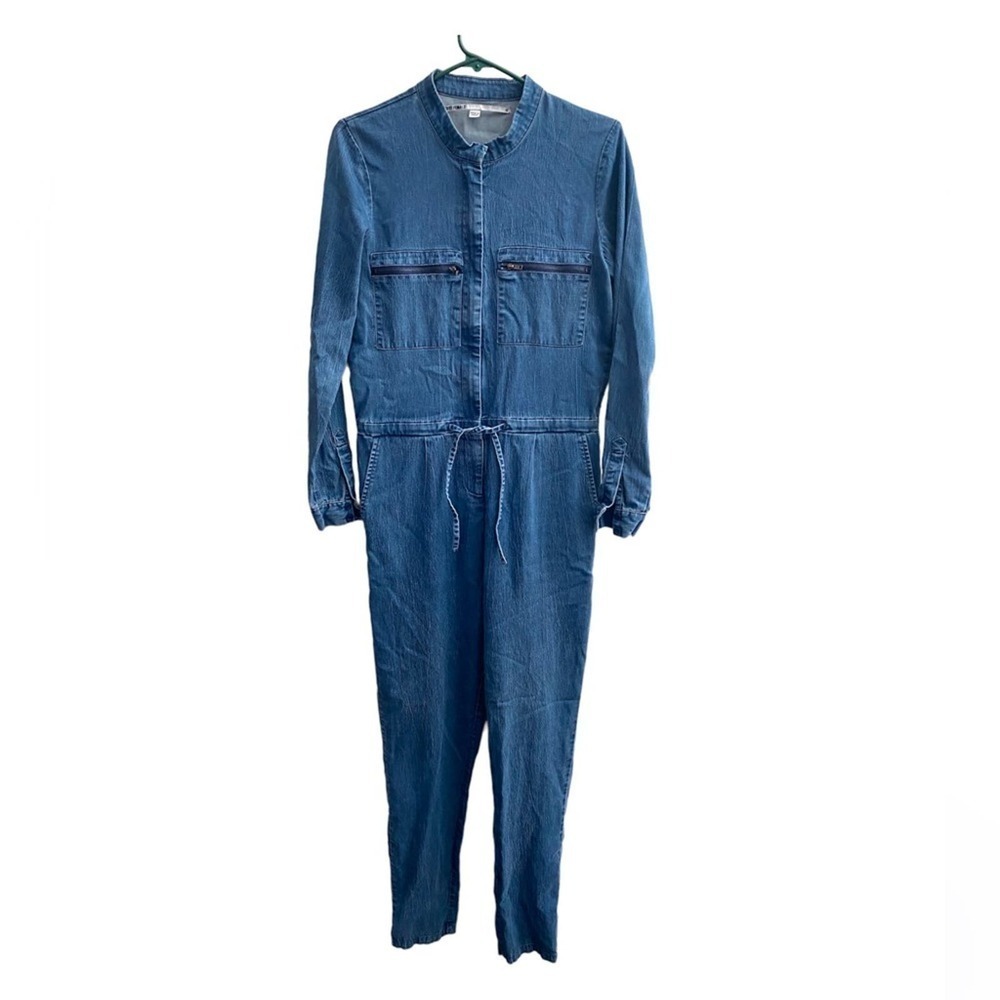 JUST FEMALE Harlow Denim Utility Jumpsuit XS Blue